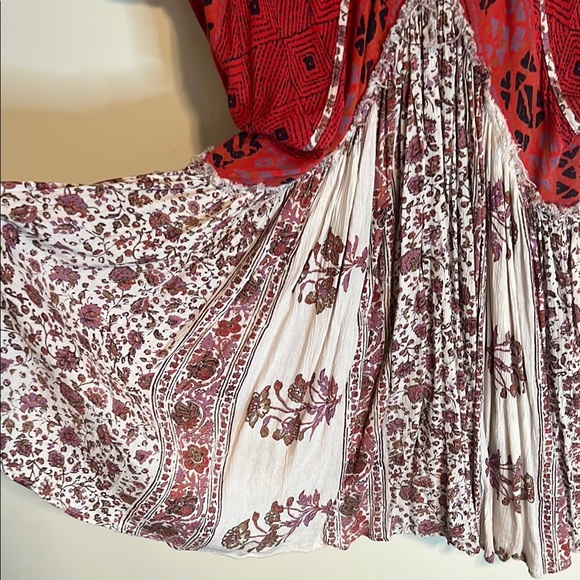 Free People Red and White Mini Dress - Picture 2 of 6